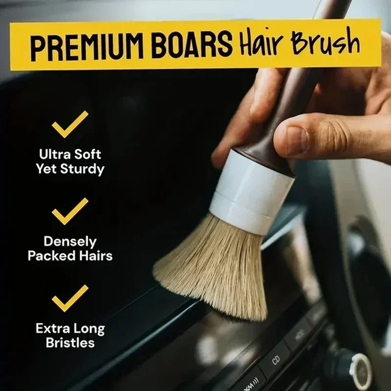 Kit de Brosses de Détailing Auto à Poils Doux