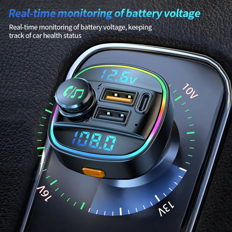 Transmetteur Bluetooth  allume cigare avec charge rapide USB