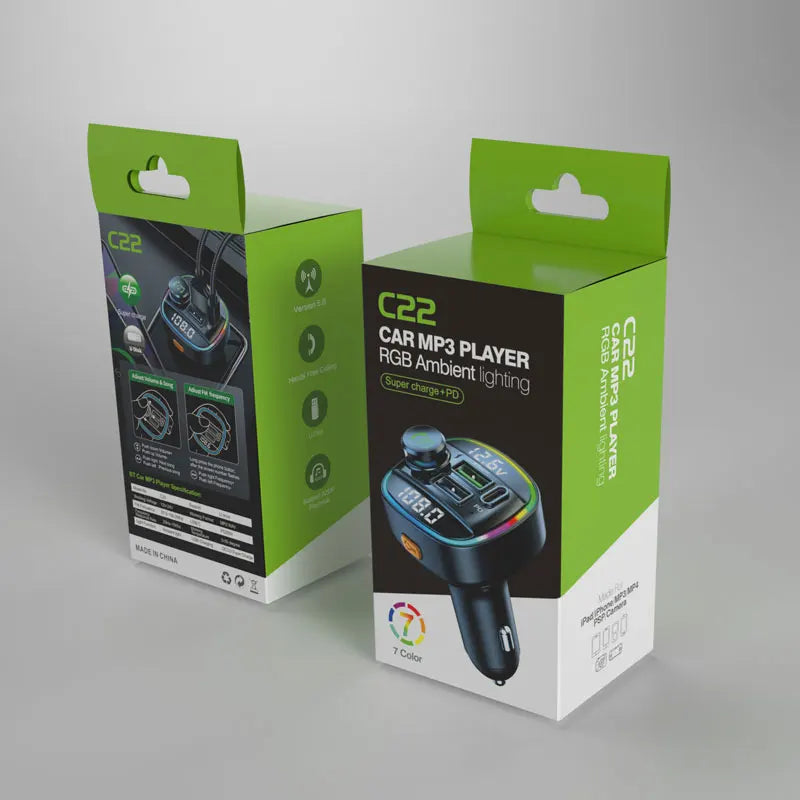 Transmetteur Bluetooth  allume cigare avec charge rapide USB