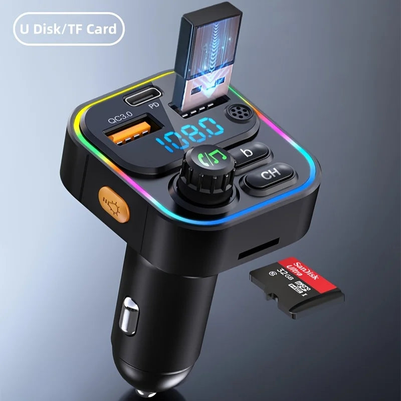 Transmetteur FM Bluetooth avec Kit Mains Libres et Recharge Rapide