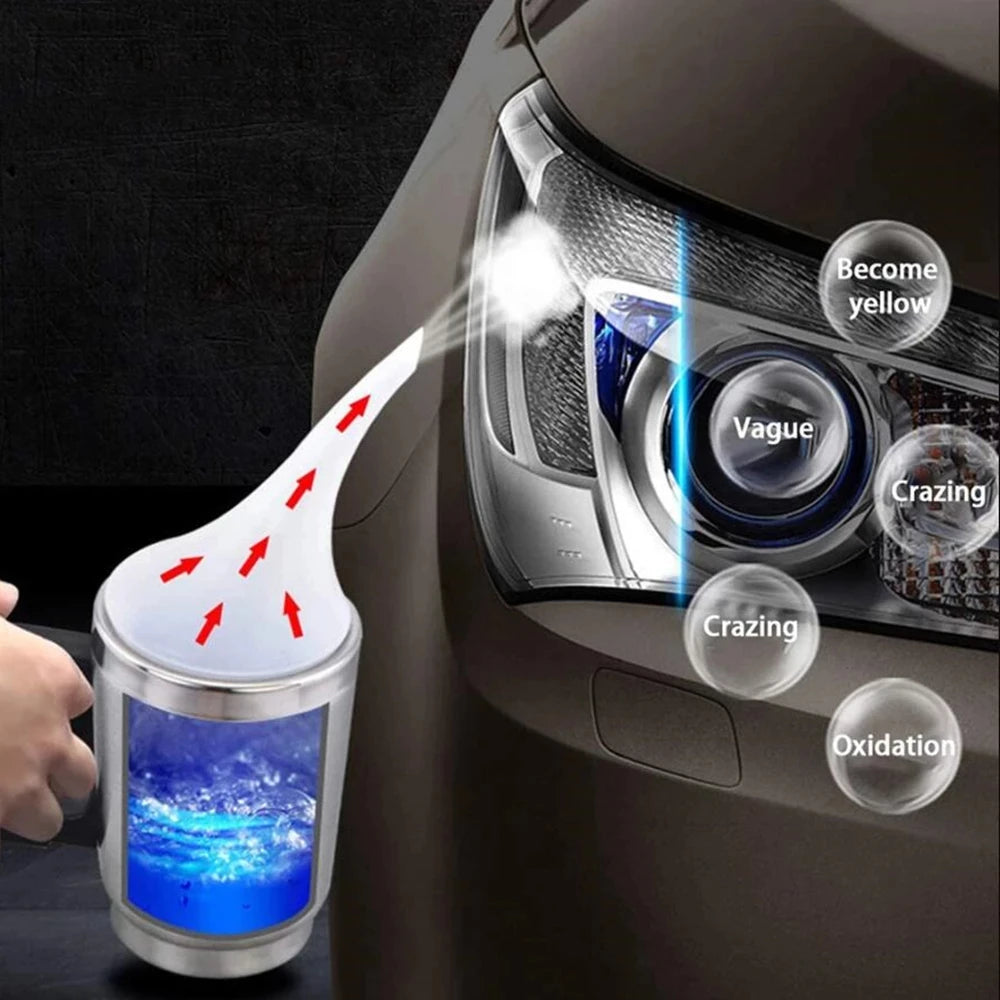 Kit de rénovation et polissage pour phares de voiture – restaurateur de transparence avec polish 300 ml