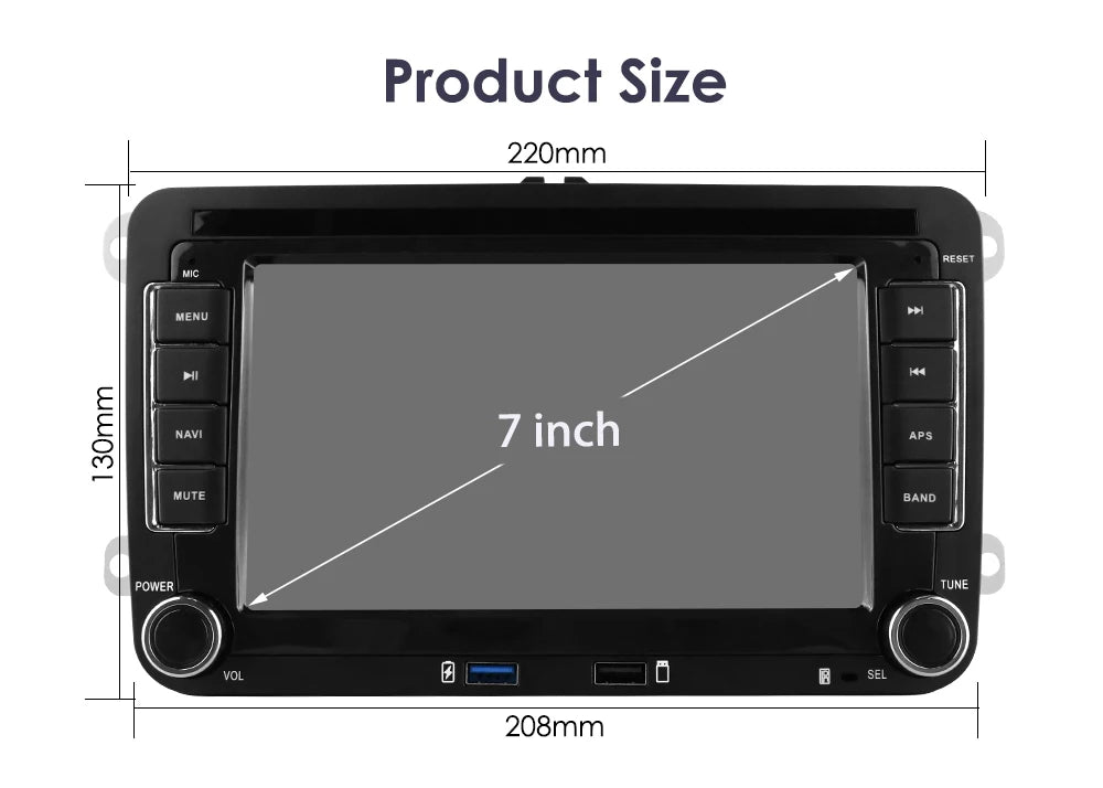 Carplay pour VW POLO GOLF 5 6 Plus PASSAT B6 JETTA TIGUAN TOURAN SHARAN SCIROCCO CADDY