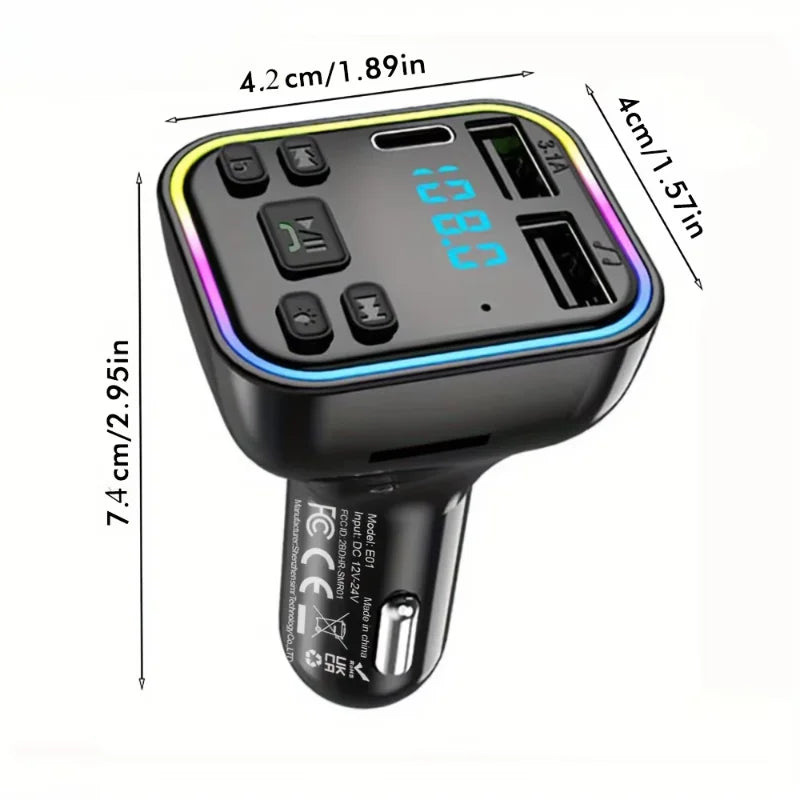 Adaptateur Bluetooth Voiture avec Lecteur MP3 USB