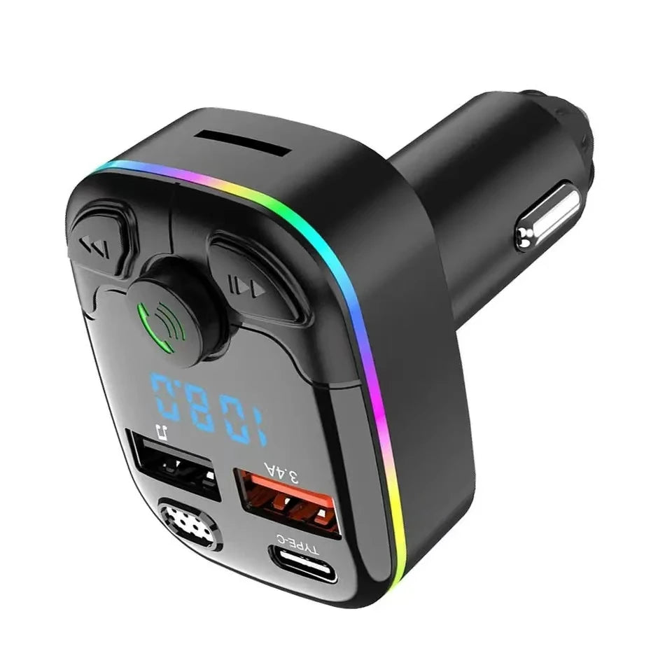 Transmetteur Bluetooth allume cigare avec charge rapide USB et type C