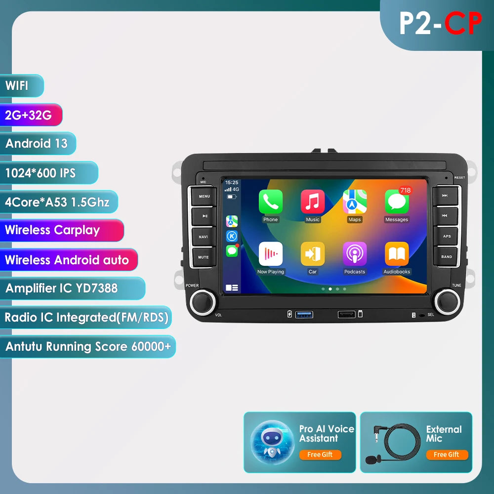 Carplay pour VW POLO GOLF 5 6 Plus PASSAT B6 JETTA TIGUAN TOURAN SHARAN SCIROCCO CADDY