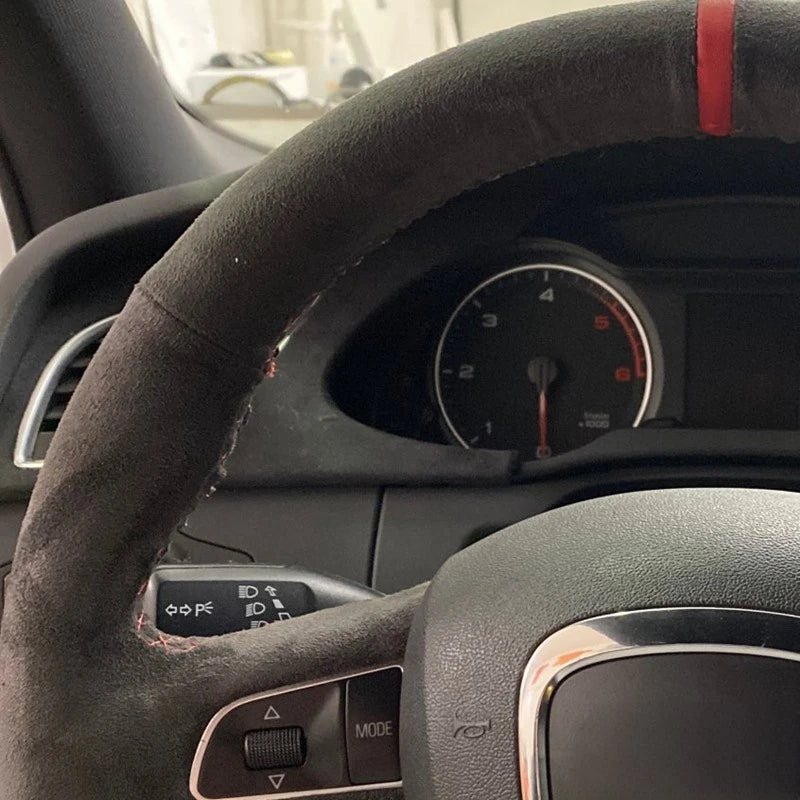 Housse de volant pour Audi A3 8P Sportback A4 B8 Avant A5 8T A6 C6 A8 D3 Q5 8R Q7 4L S3 S4 S5 Seat Exeo