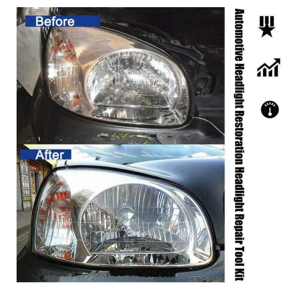 Kit de rénovation et polissage pour phares de voiture – restaurateur de transparence avec polish 300 ml