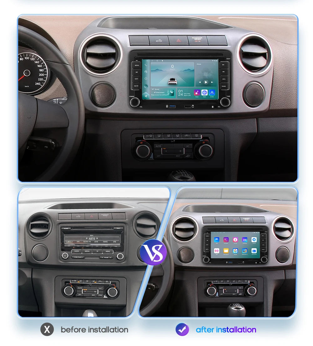 Carplay pour VW POLO GOLF 5 6 Plus PASSAT B6 JETTA TIGUAN TOURAN SHARAN SCIROCCO CADDY
