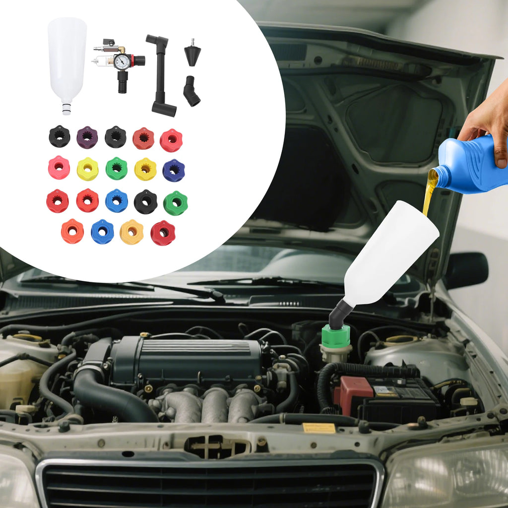 Kit de remplissage professionnel d'huile moteur 21 pièces