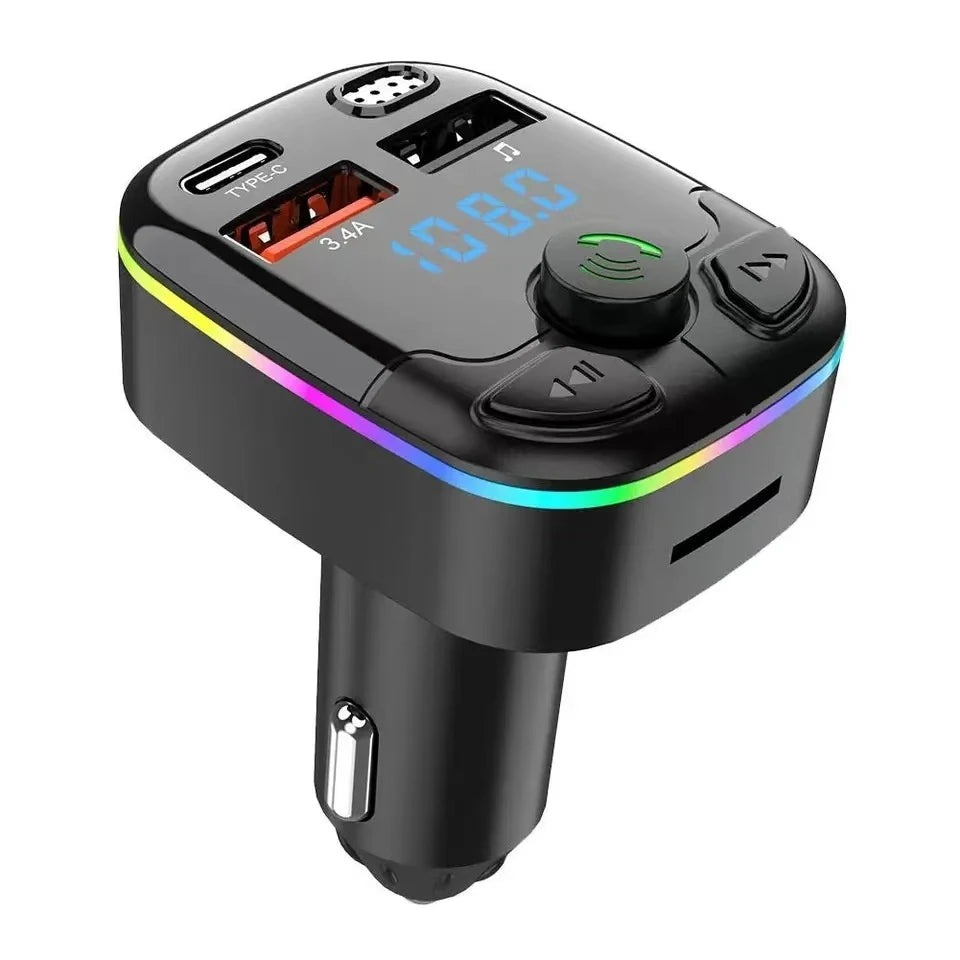 Transmetteur Bluetooth allume cigare avec charge rapide USB et type C