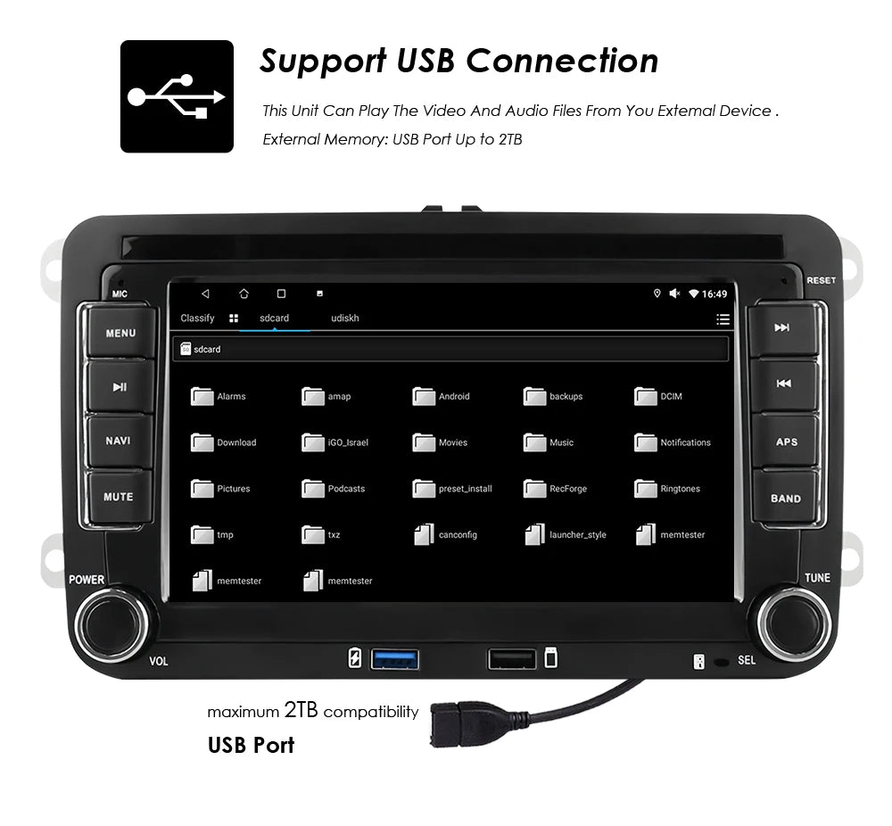 Carplay pour VW POLO GOLF 5 6 Plus PASSAT B6 JETTA TIGUAN TOURAN SHARAN SCIROCCO CADDY