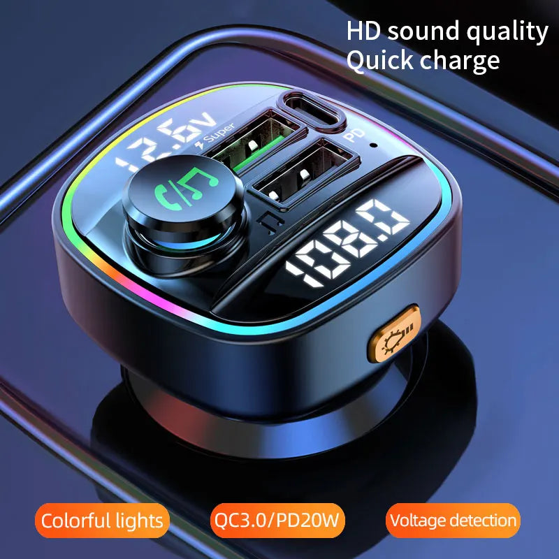 Transmetteur Bluetooth  allume cigare avec charge rapide USB