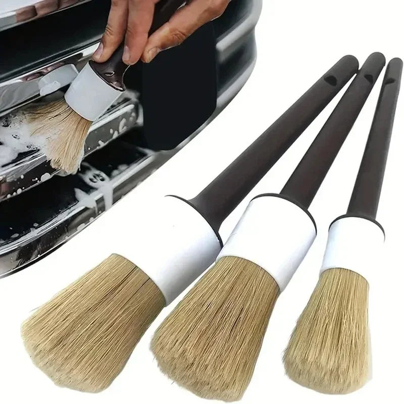 Kit de Brosses de Détailing Auto à Poils Doux