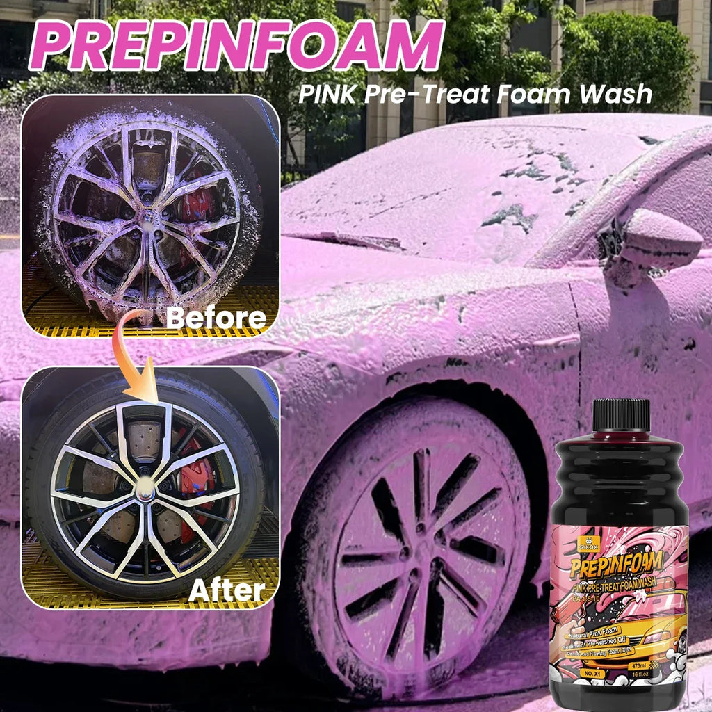Shampoing de Lavage Auto Concentré à Mousse Active Rose