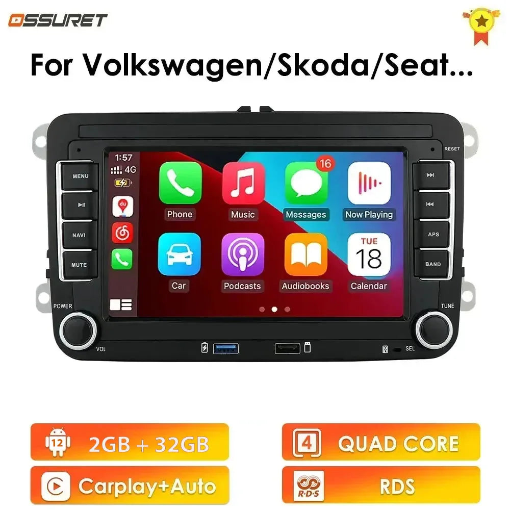 Carplay pour VW POLO GOLF 5 6 Plus PASSAT B6 JETTA TIGUAN TOURAN SHARAN SCIROCCO CADDY