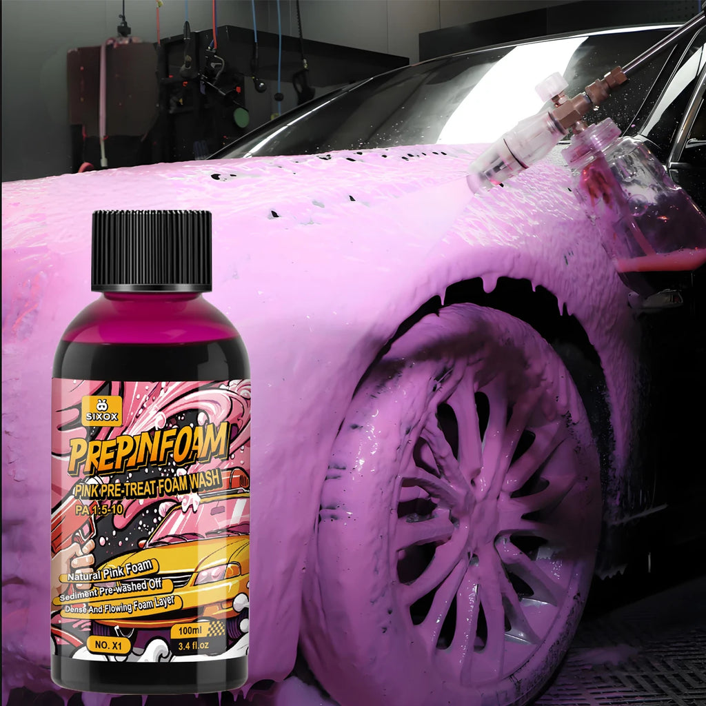 Shampoing de Lavage Auto Concentré à Mousse Active Rose