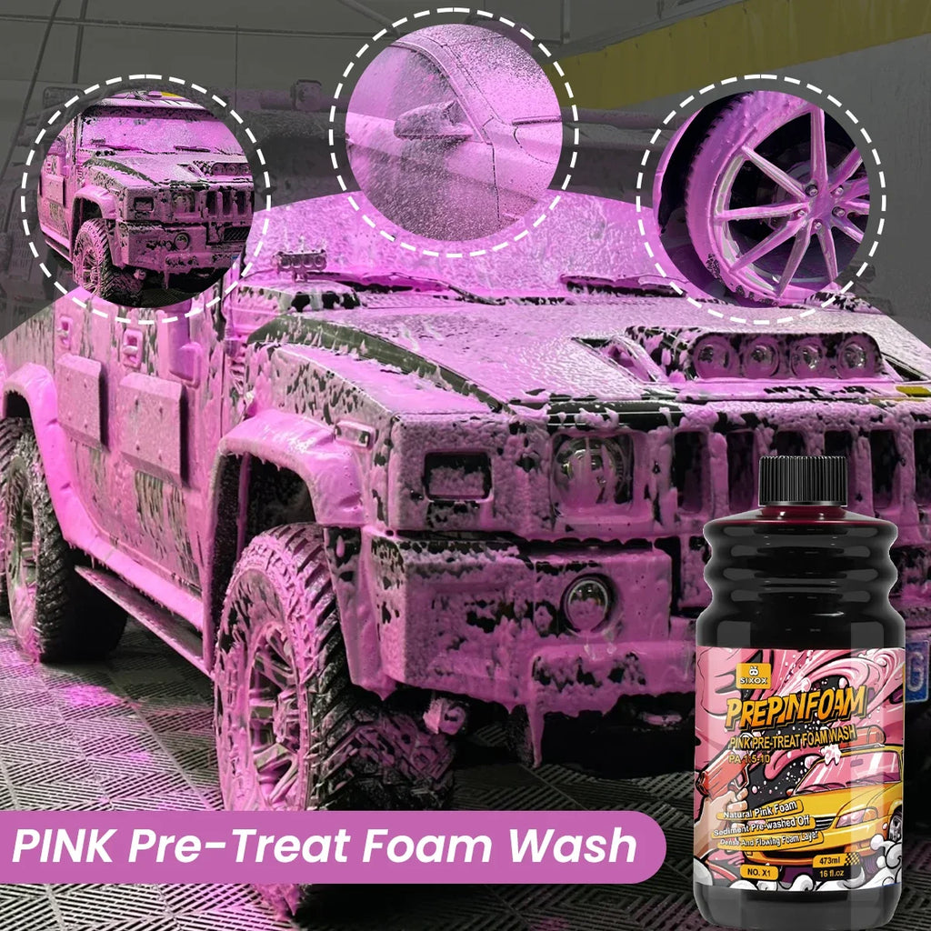 Shampoing de Lavage Auto Concentré à Mousse Active Rose