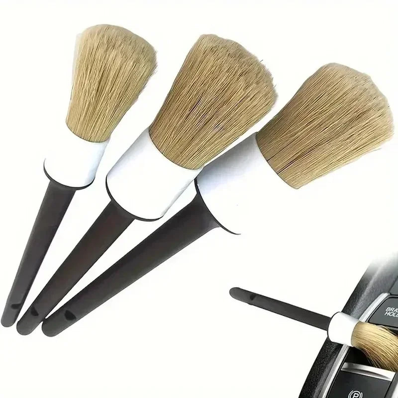 Kit de Brosses de Détailing Auto à Poils Doux