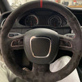 Housse de volant pour Audi A3 8P Sportback A4 B8 Avant A5 8T A6 C6 A8 D3 Q5 8R Q7 4L S3 S4 S5 Seat Exeo